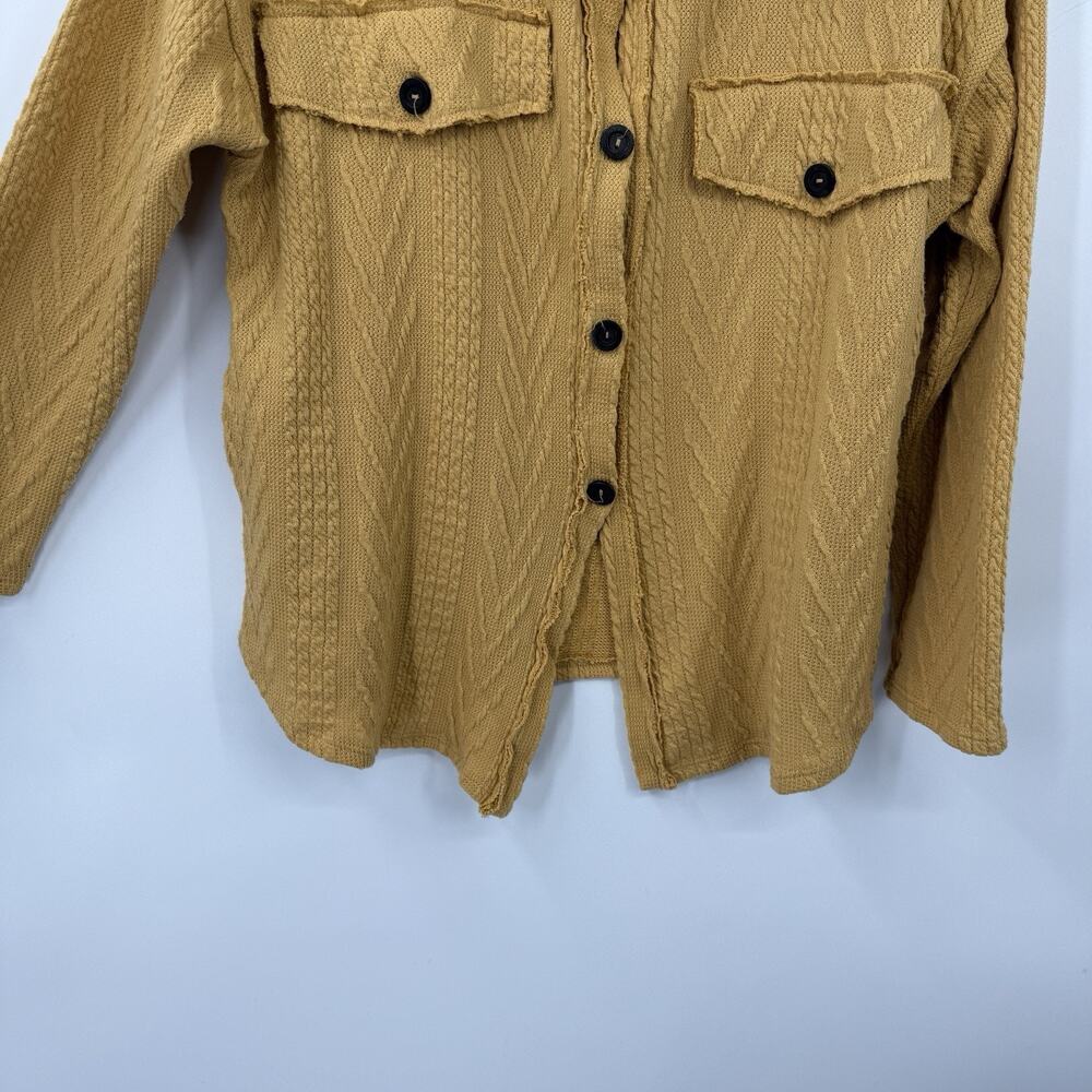 Bucketlist Button Up Shacket Cableknit Oversized … - image 4